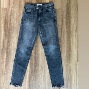 Moussy westcliffe high rise light black denim